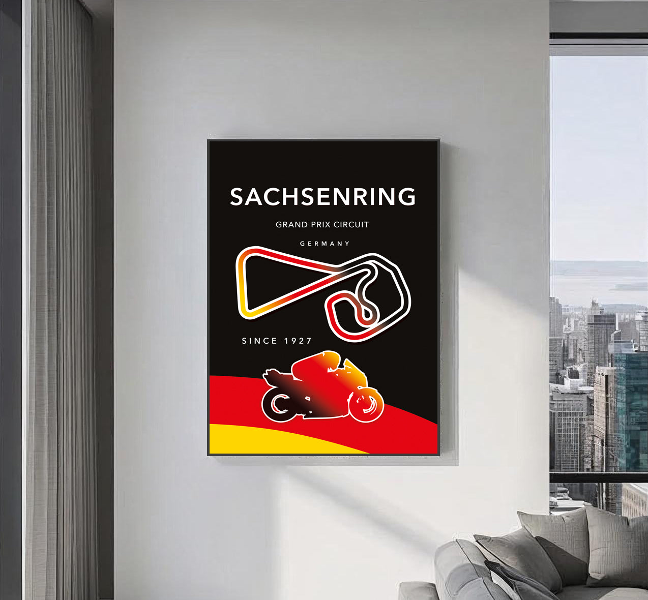 Sachsenring MotoGP poster – Germany wall art detail