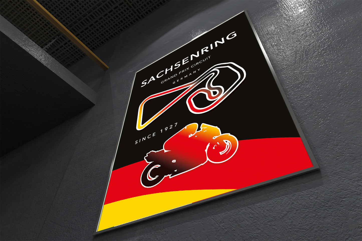 Sachsenring MotoGP poster – Germany circuit wall art third angle