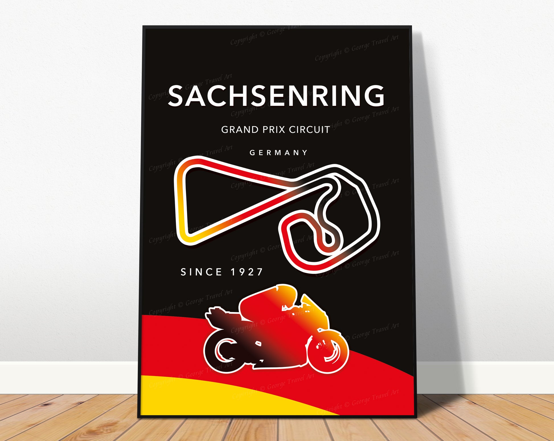 Sachsenring MotoGP poster print – Germany wall art final
