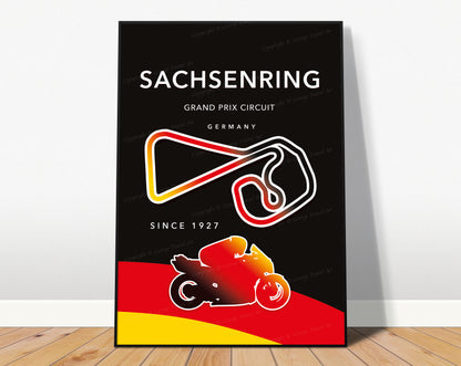 Sachsenring MotoGP poster print – Germany wall art final