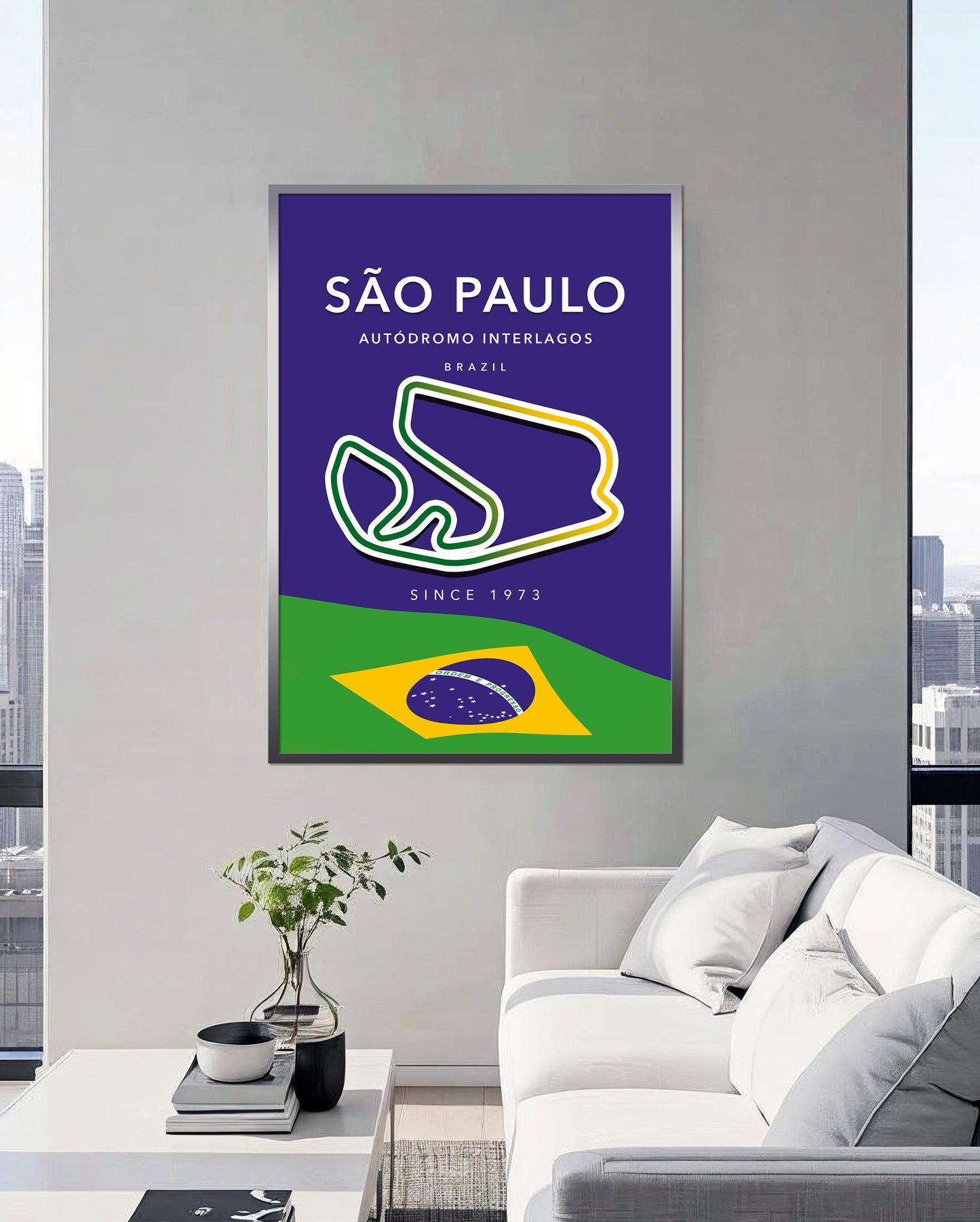 Interlagos Circuit Track Poster – São Paulo F1 Wall Art