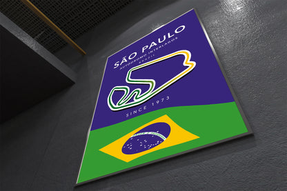 Interlagos Circuit Track Poster – São Paulo F1 Wall Art