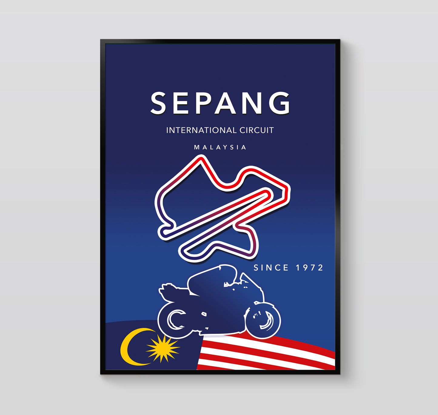 Sepang MotoGP poster print – Malaysia circuit wall art