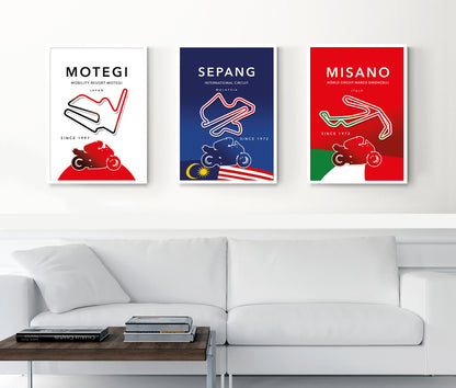 Sepang MotoGP print – Malaysia circuit wall art second angle