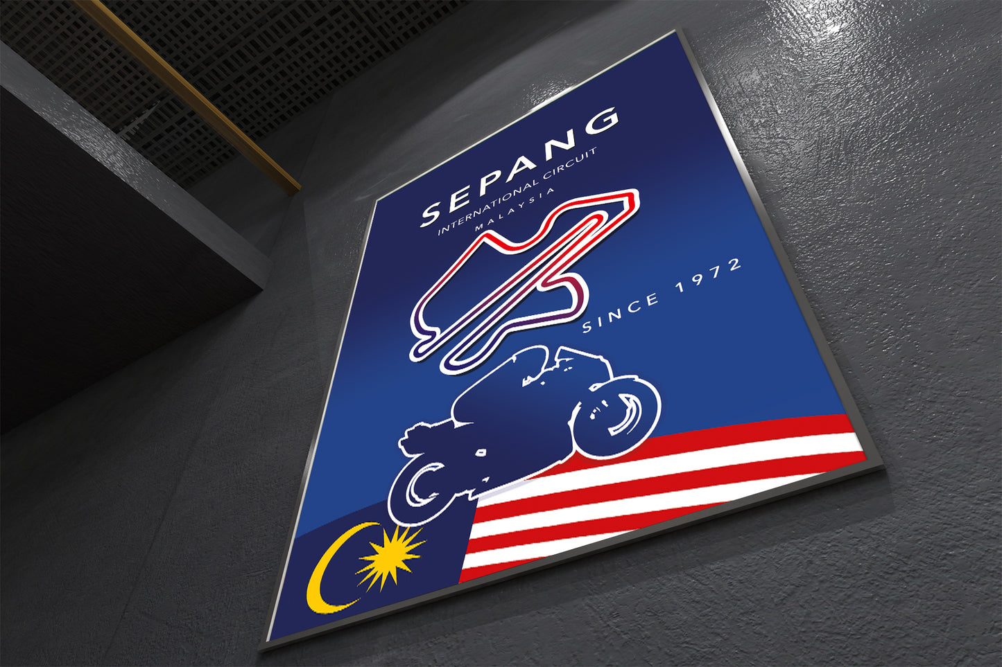 Sepang MotoGP poster print – Malaysia wall art vertical format