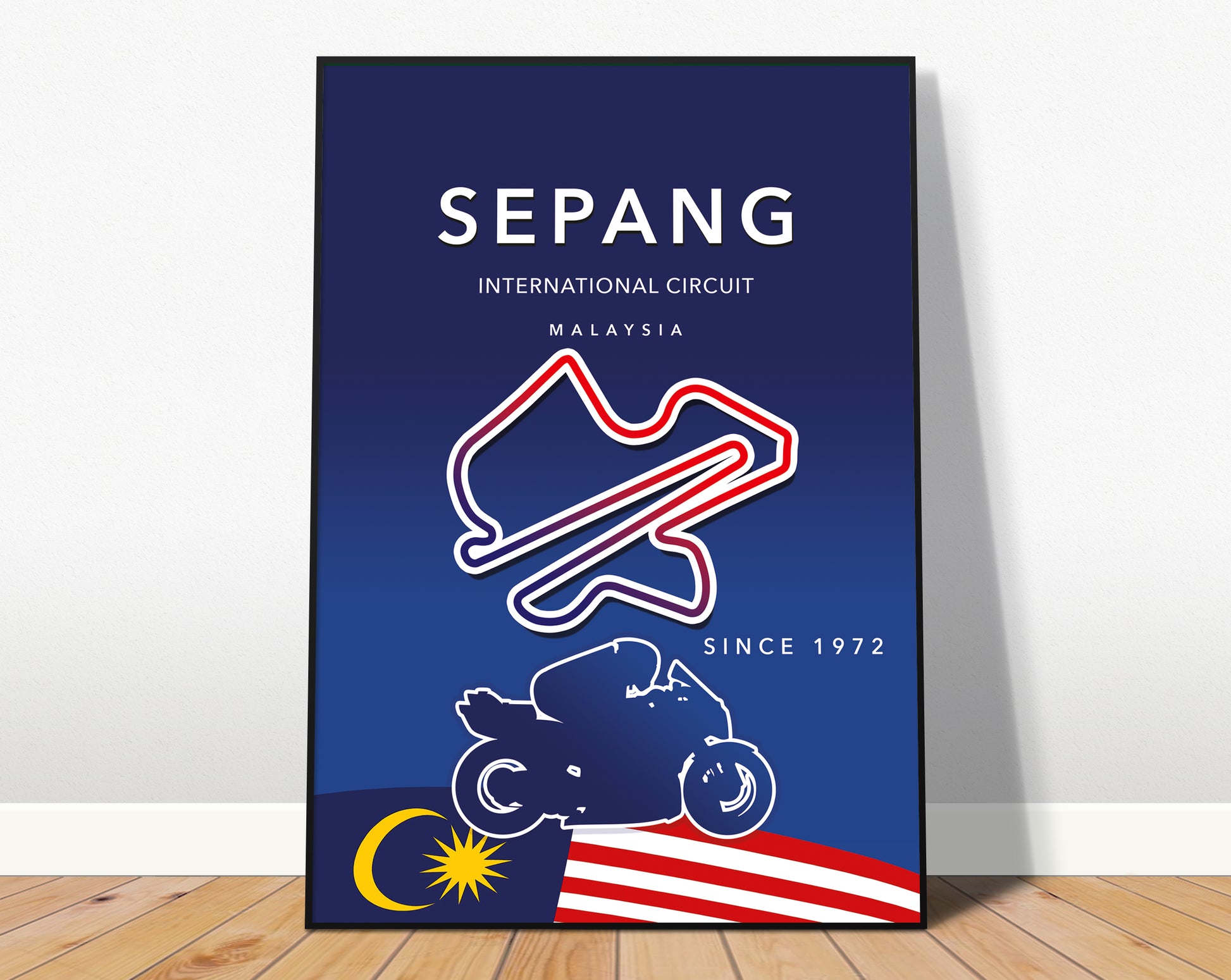 Sepang MotoGP poster – Malaysia circuit wall art third angle