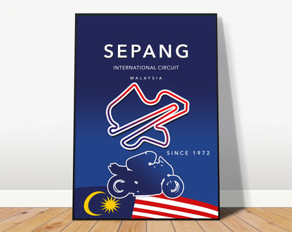 Sepang MotoGP poster – Malaysia circuit wall art third angle