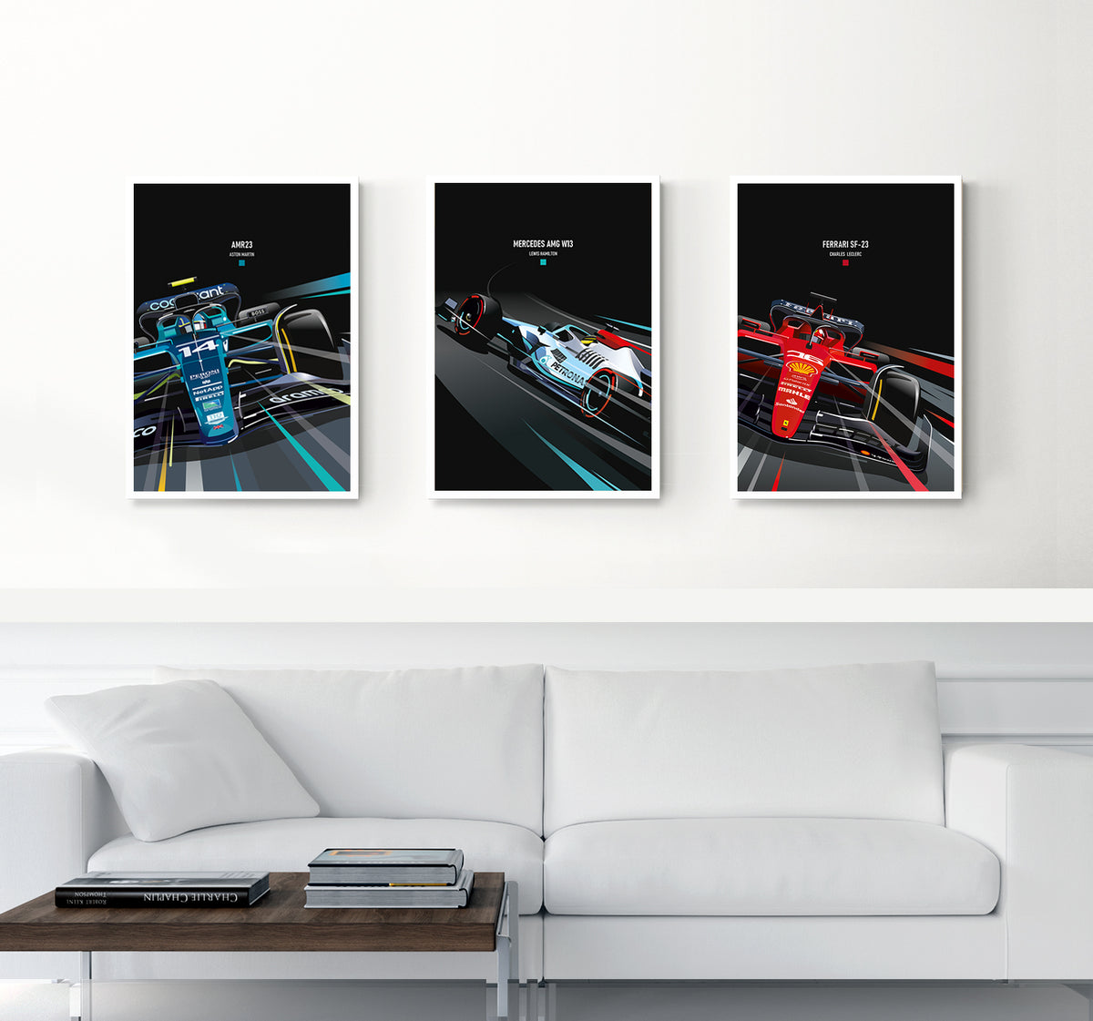W13 Hamilton poster print – Formula 1 race car wall art