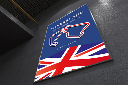 Silverstone Circuit Track Poster – Formula 1 Racing Wall Art