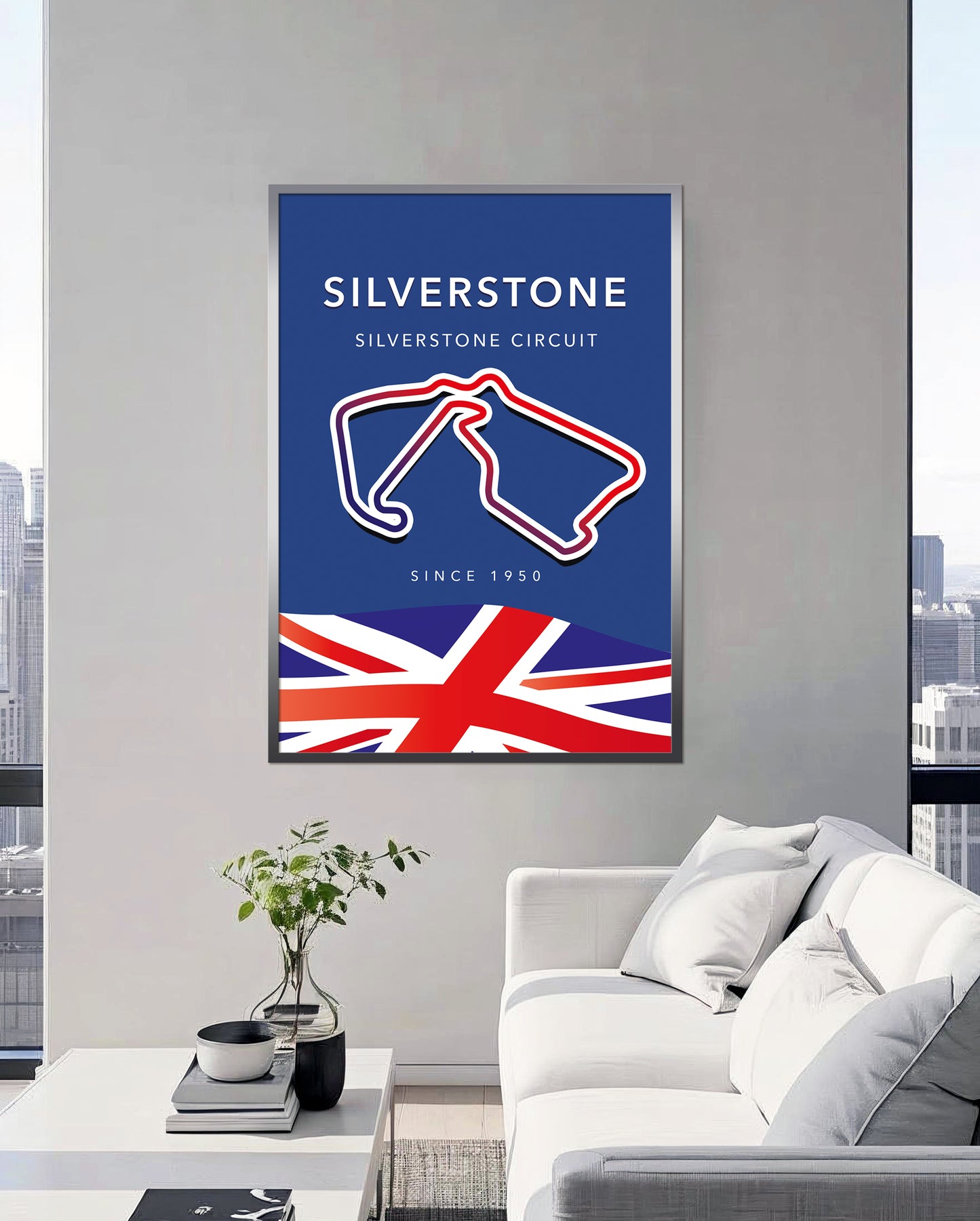 Silverstone Circuit Track Poster – Formula 1 Racing Wall Art