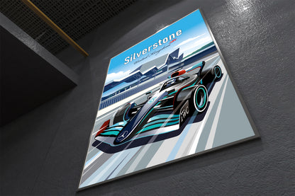 Silverstone F1 Print / Formula1 Hamilton Poster