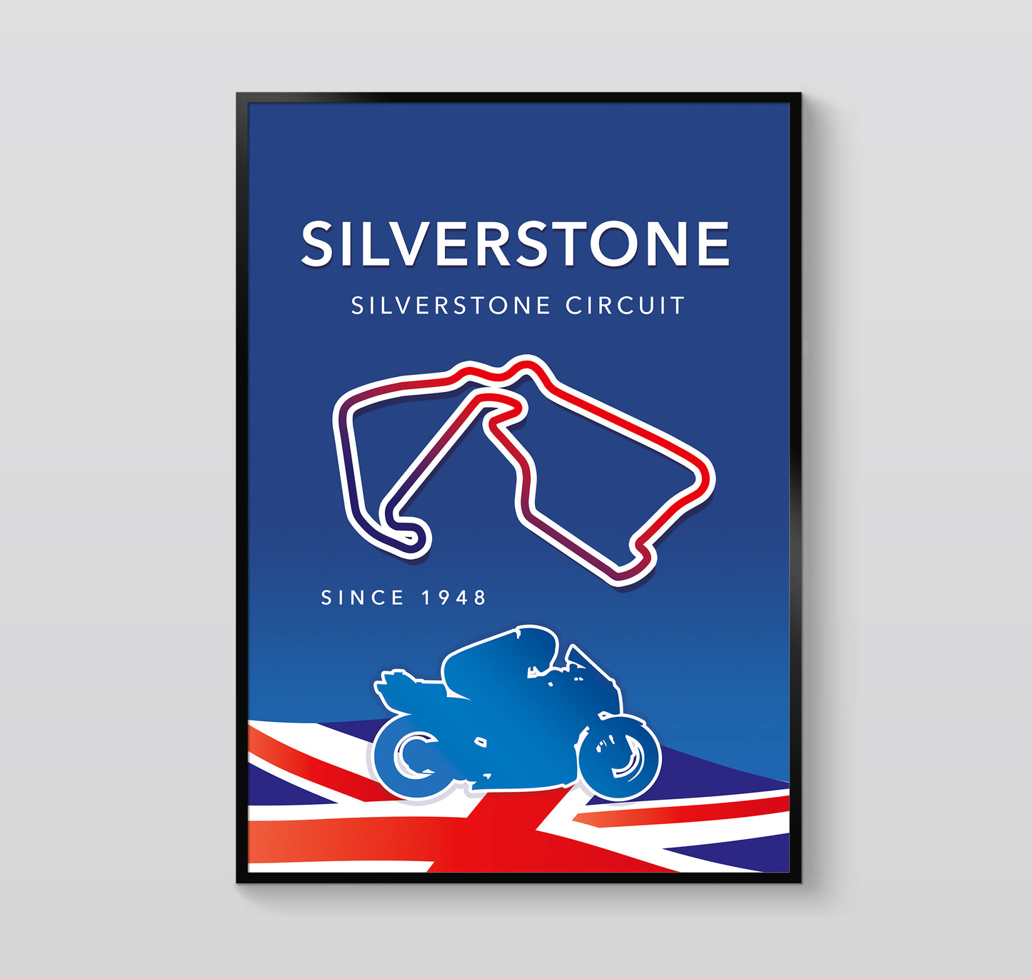 Silverstone MotoGP poster print – United Kingdom circuit wall art