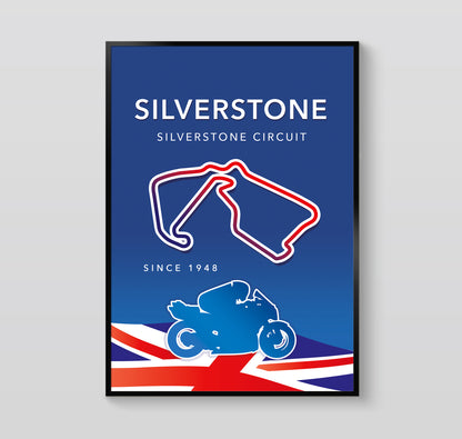 Silverstone MotoGP poster print – United Kingdom circuit wall art