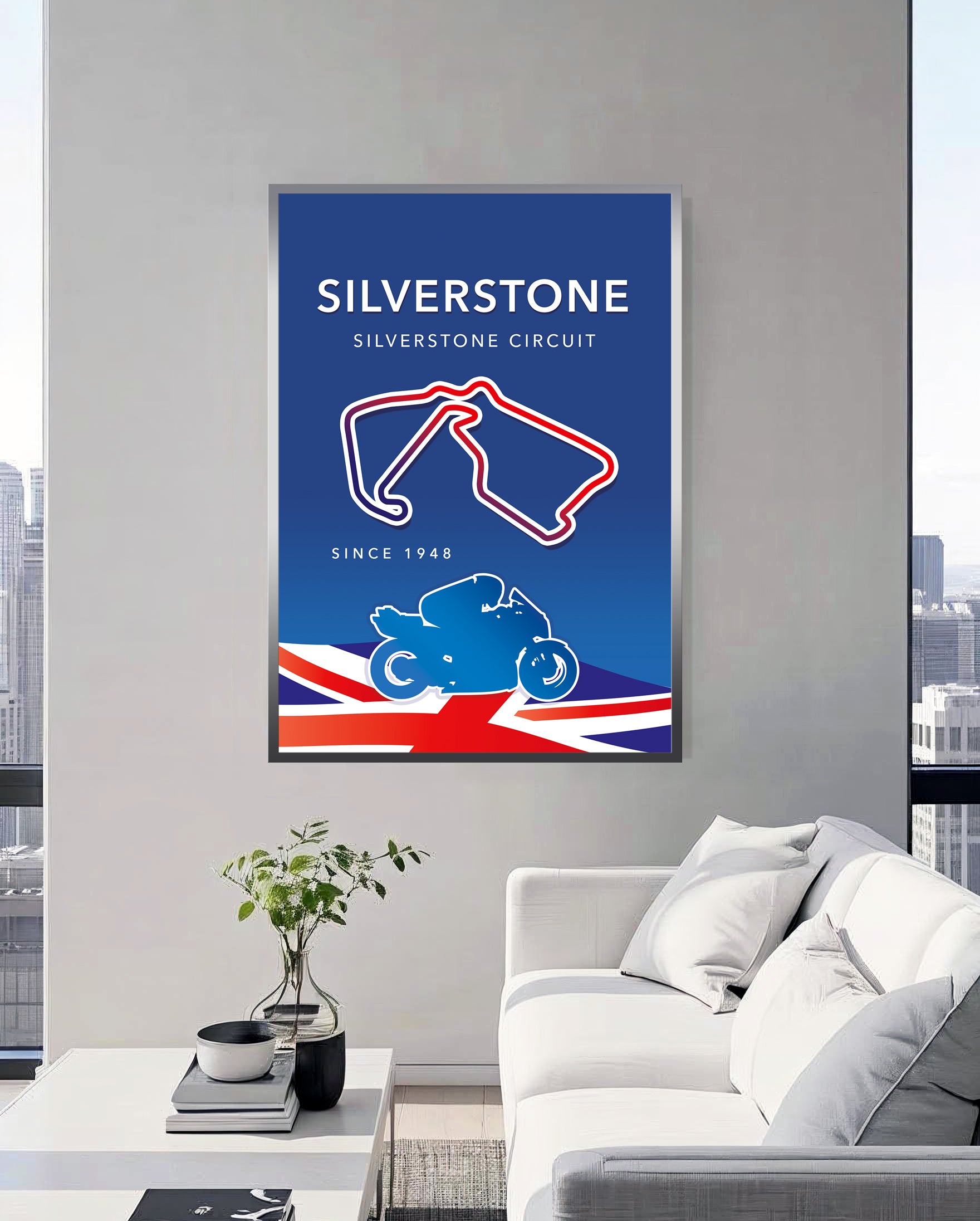 Silverstone MotoGP poster – UK wall art detail