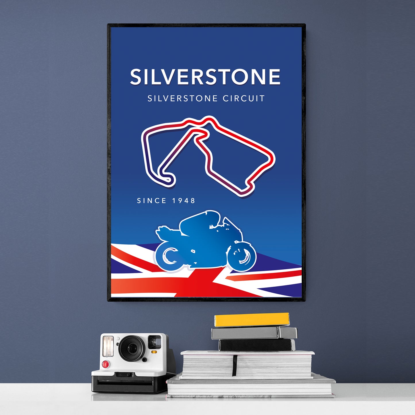 Silverstone MotoGP poster – United Kingdom circuit wall art third angle