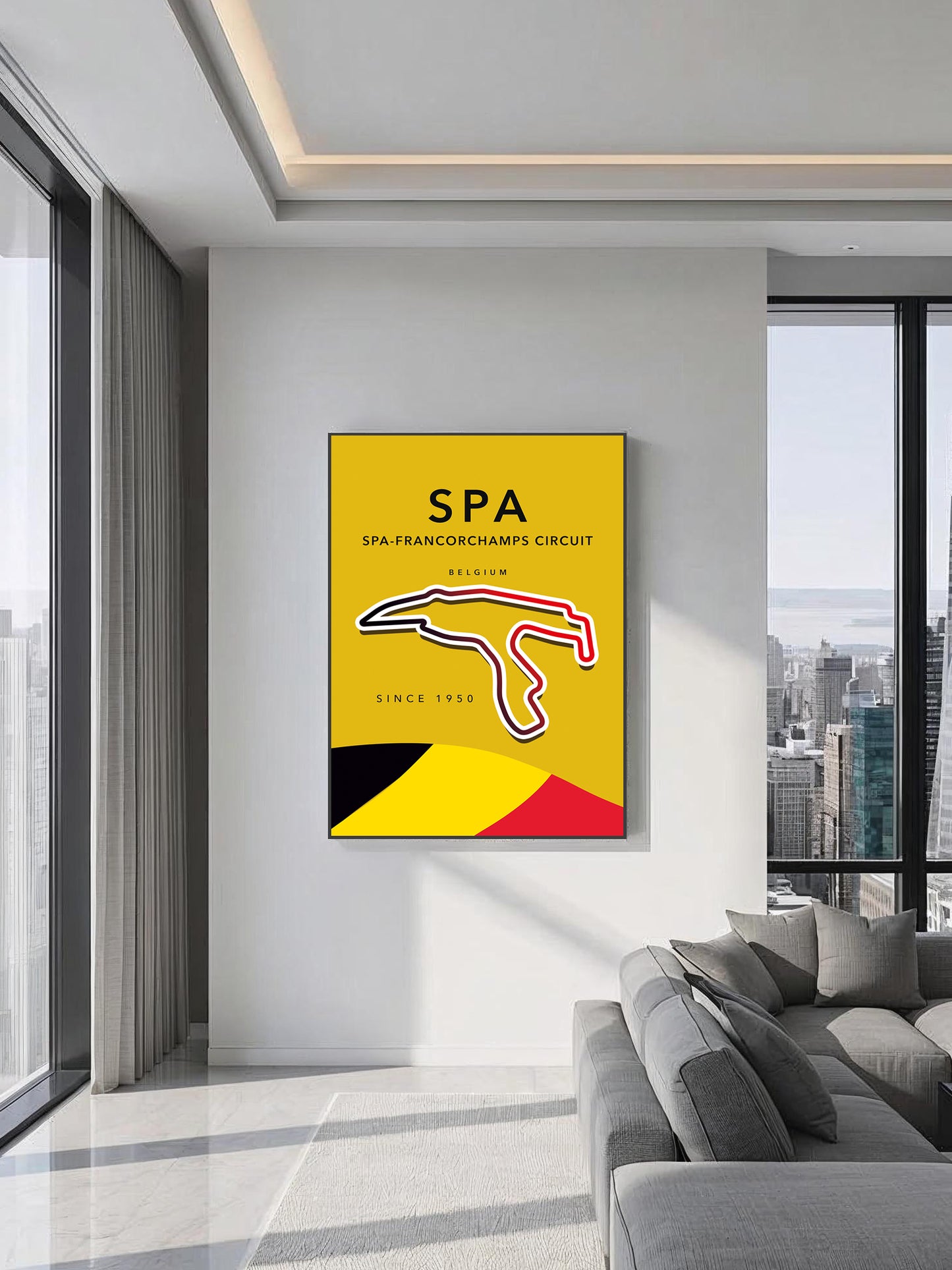 Spa Francorchamps Track Poster – Formula 1 Circuit Wall Art