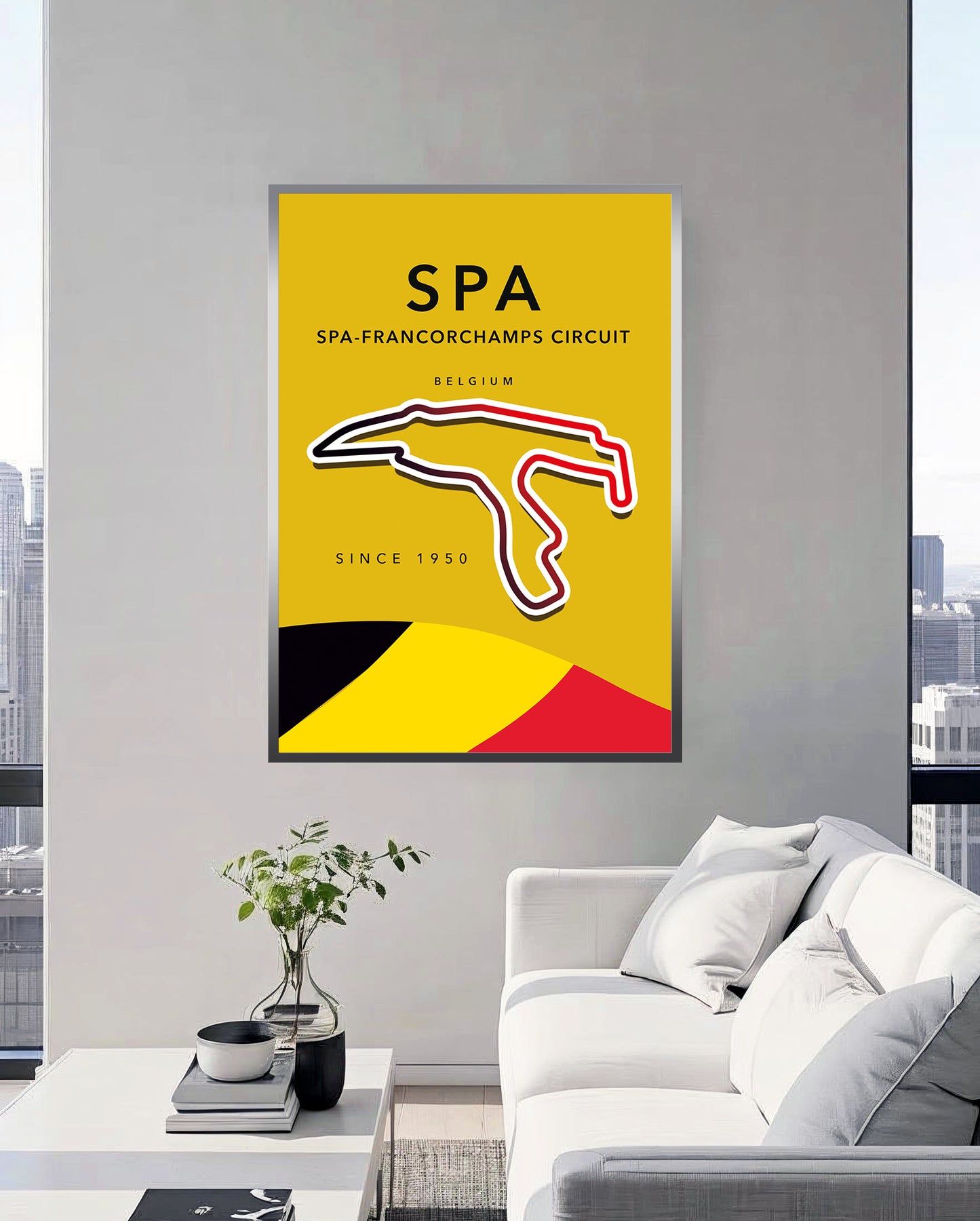 Spa Francorchamps Track Poster – Formula 1 Circuit Wall Art