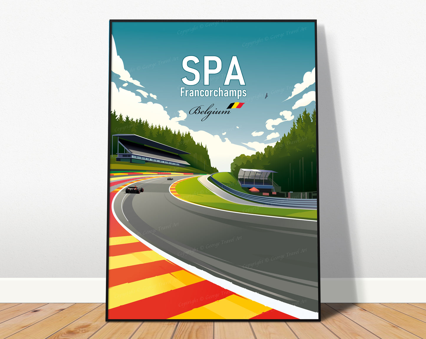 Spa-Francorchamps F1 poster – Formula 1 Belgian Grand Prix motorsport wall art