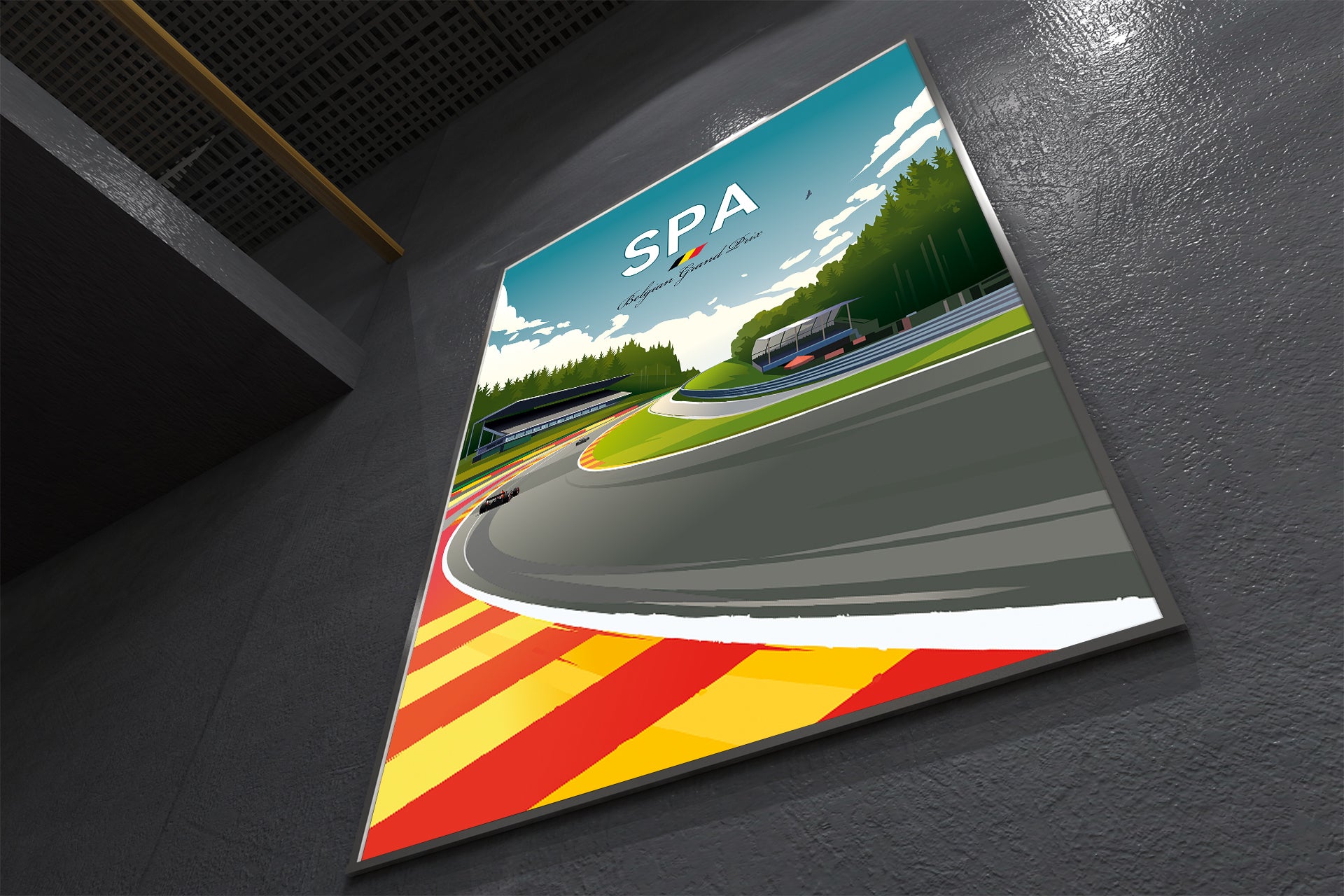 Spa Formula 1 circuit print – Belgian Grand Prix racing poster wall art