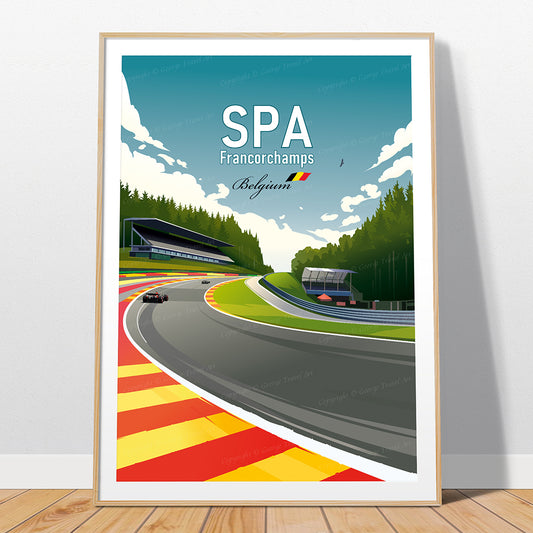 Spa F1 poster gift – Formula 1 racing wall art for fans