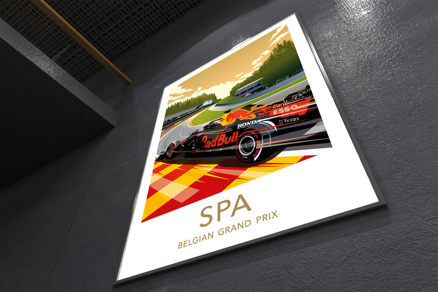 Max Verstappen Spa F1 poster – Red Bull Formula 1 wall art Belgian Grand Prix