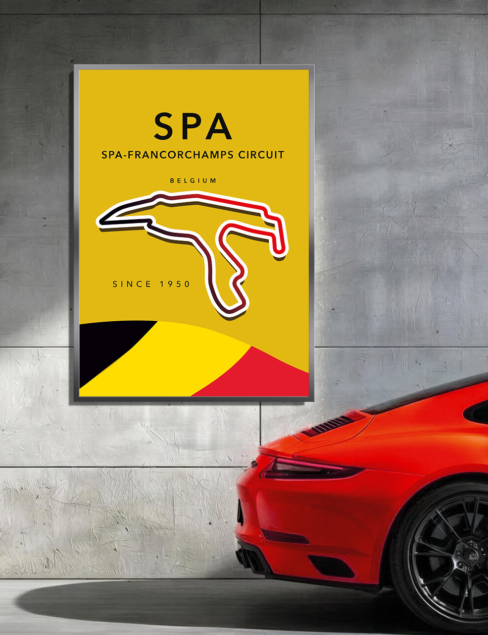 Spa Francorchamps F1 circuit track map poster print – Belgian Grand Prix wall art