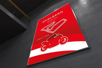 Spielberg MotoGP poster print – Austria wall art vertical format