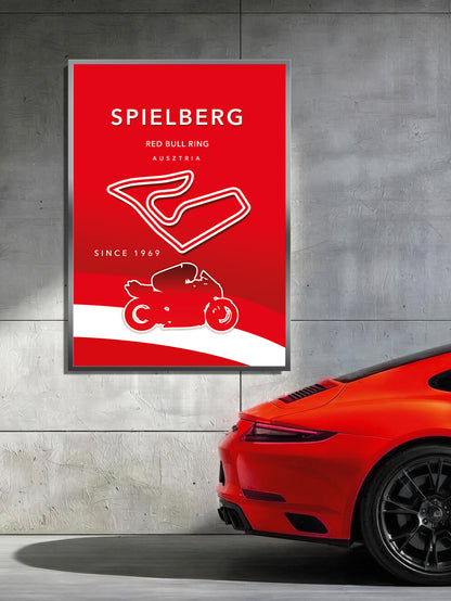 Spielberg MotoGP poster – Austria circuit wall art third angle