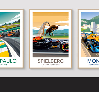 Spielberg Austrian Grand Prix F1 poster – Red Bull Ring wall art second angle