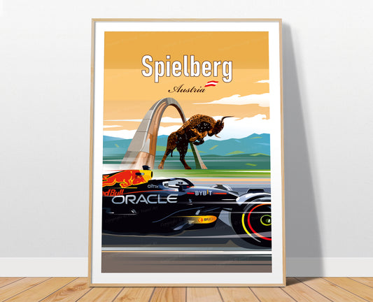 Red Bull Ring F1 poster print – Max Verstappen Austrian Grand Prix wall art