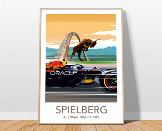 Spielberg Austrian Grand Prix F1 poster print – Red Bull Ring wall art