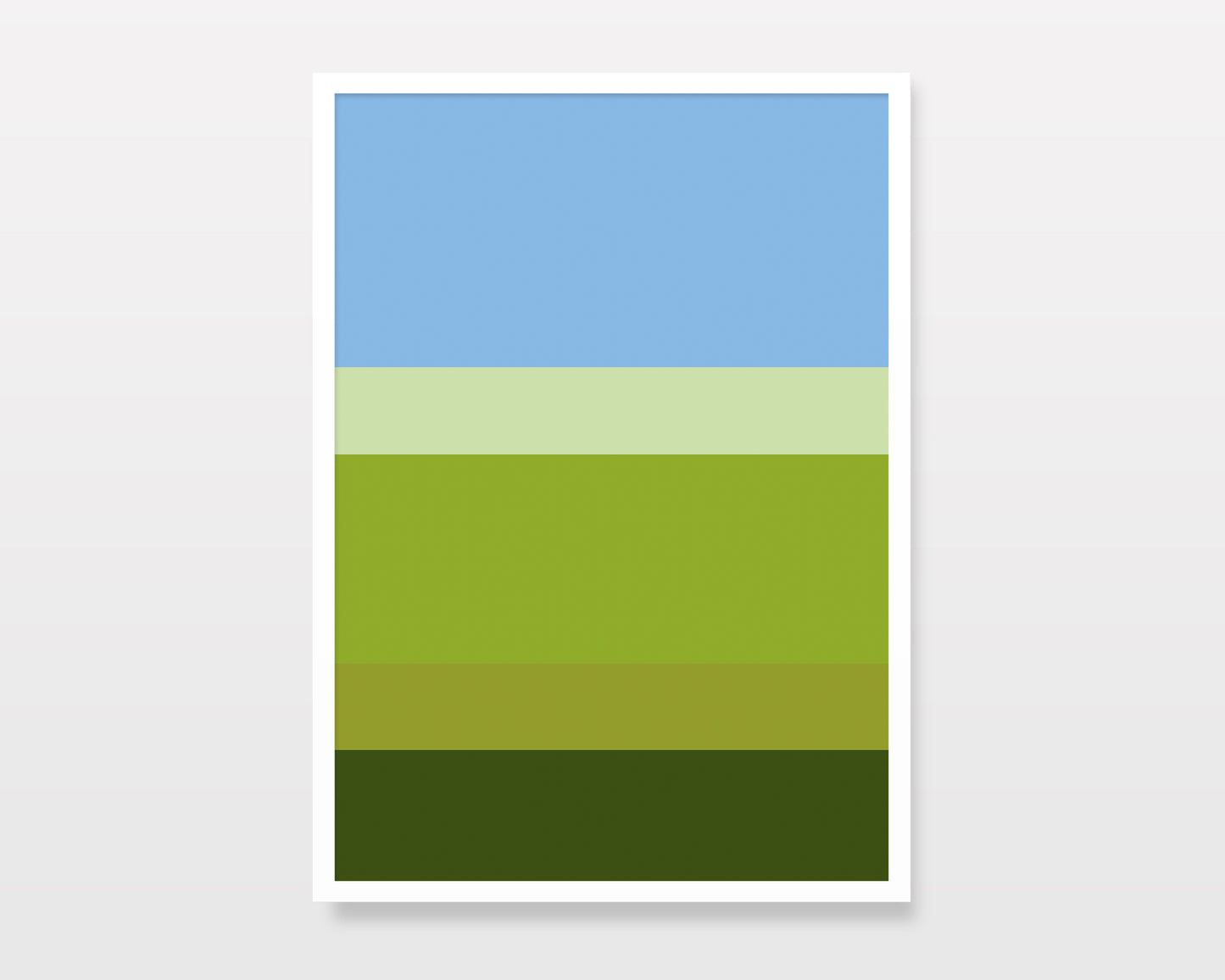 SPRING MEADOW - Minimal Abstract Landscape Print