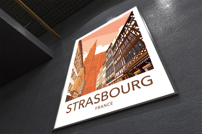 Strasbourg travel print – Cathedral France wall art second angle