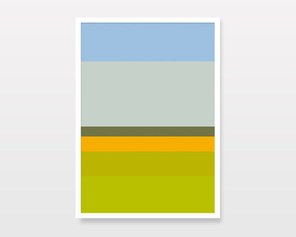 SUNNY SPRING MEADOW - Abstract Landscape Print