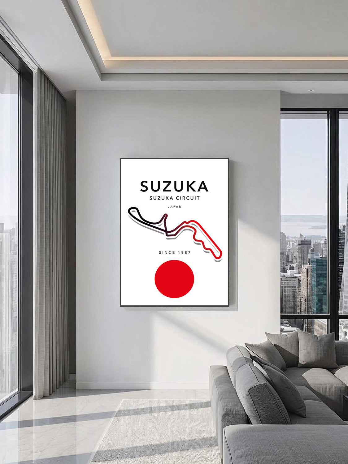 Suzuka Circuit Track Poster – Japanese F1 Wall Art