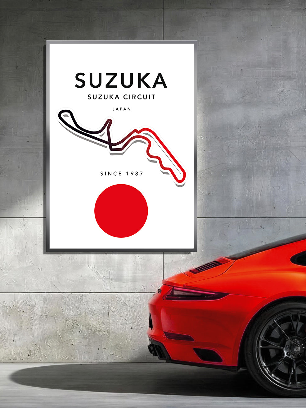 Suzuka F1 circuit track map poster print – Japanese Grand Prix wall art