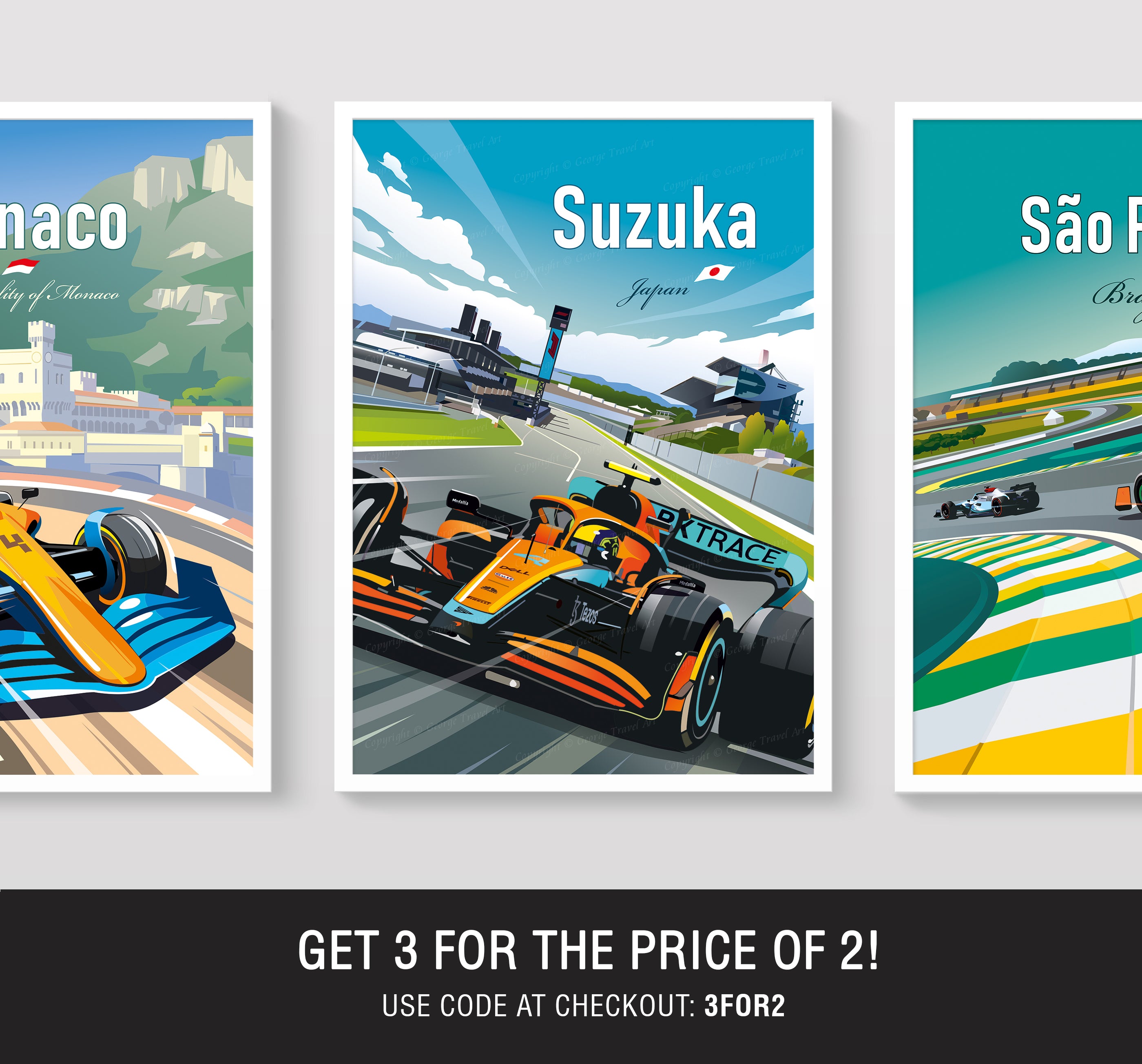 Suzuka F1 Poster / McLaren Formula1 Print / Japanese Grand Prix