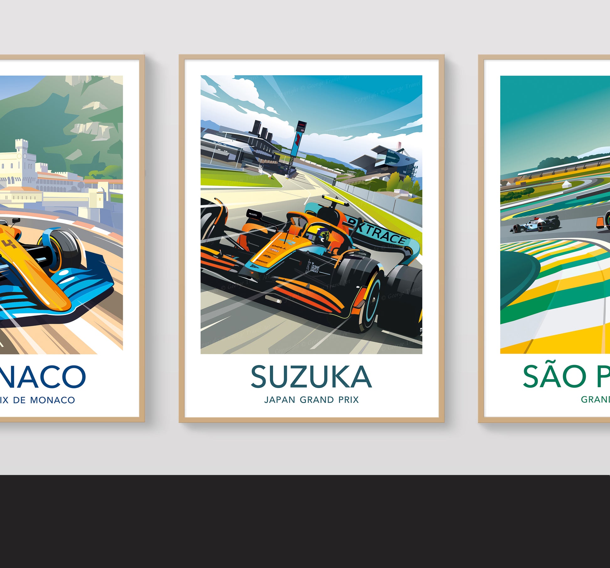 Suzuka F1 poster – McLaren Lando Norris wall art second angle