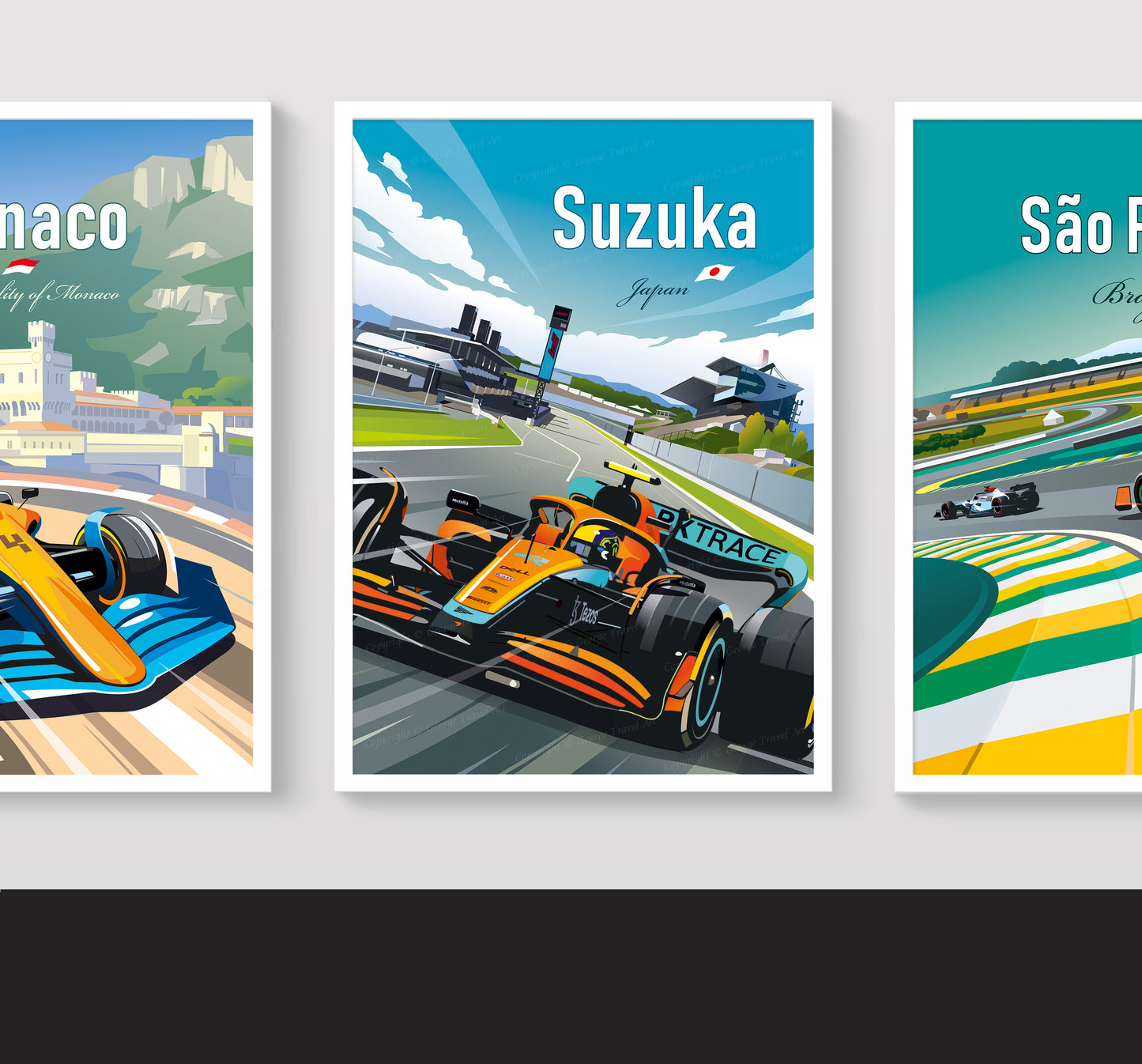 Suzuka F1 poster – McLaren wall art second angle