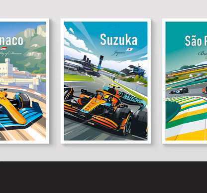 Suzuka F1 poster – McLaren wall art second angle