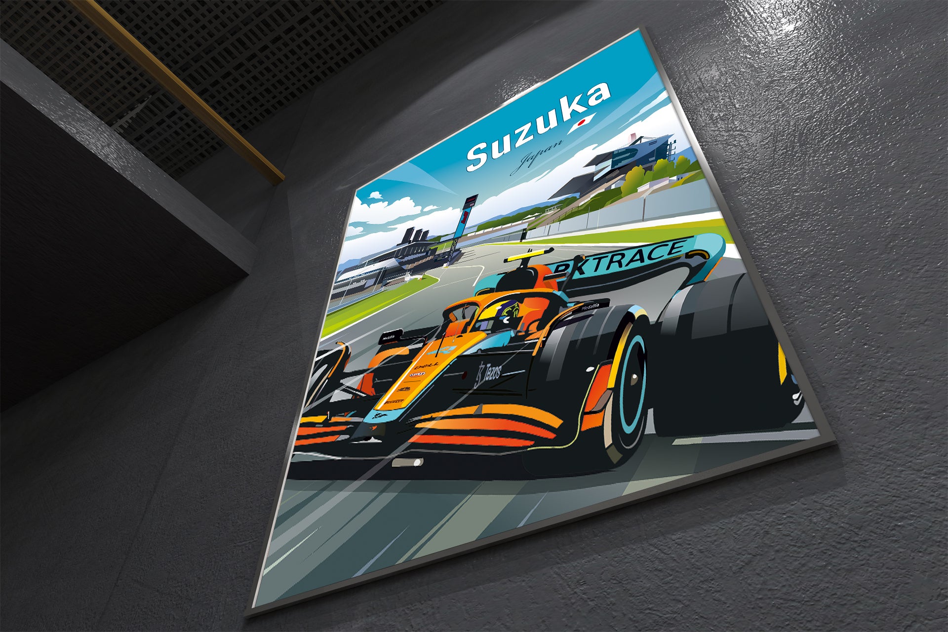 Suzuka Formula 1 poster featuring McLaren Norris at Japanese Grand Prix – wall art