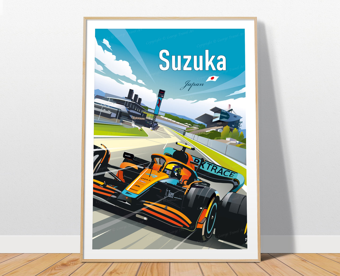 Suzuka F1 poster print – McLaren Japanese Grand Prix wall art