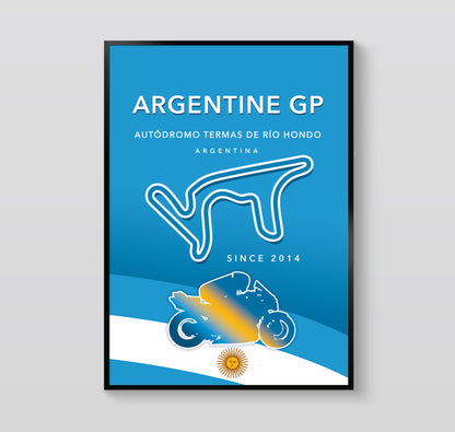 Termas de Río Hondo MotoGP poster print – Argentina circuit wall art
