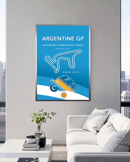 Termas de Río Hondo MotoGP poster – Argentina wall art detail