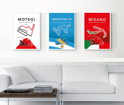 Termas de Río Hondo MotoGP print – Argentina circuit wall art second angle