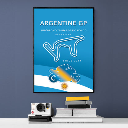 Termas de Río Hondo MotoGP poster print – Argentina wall art vertical format