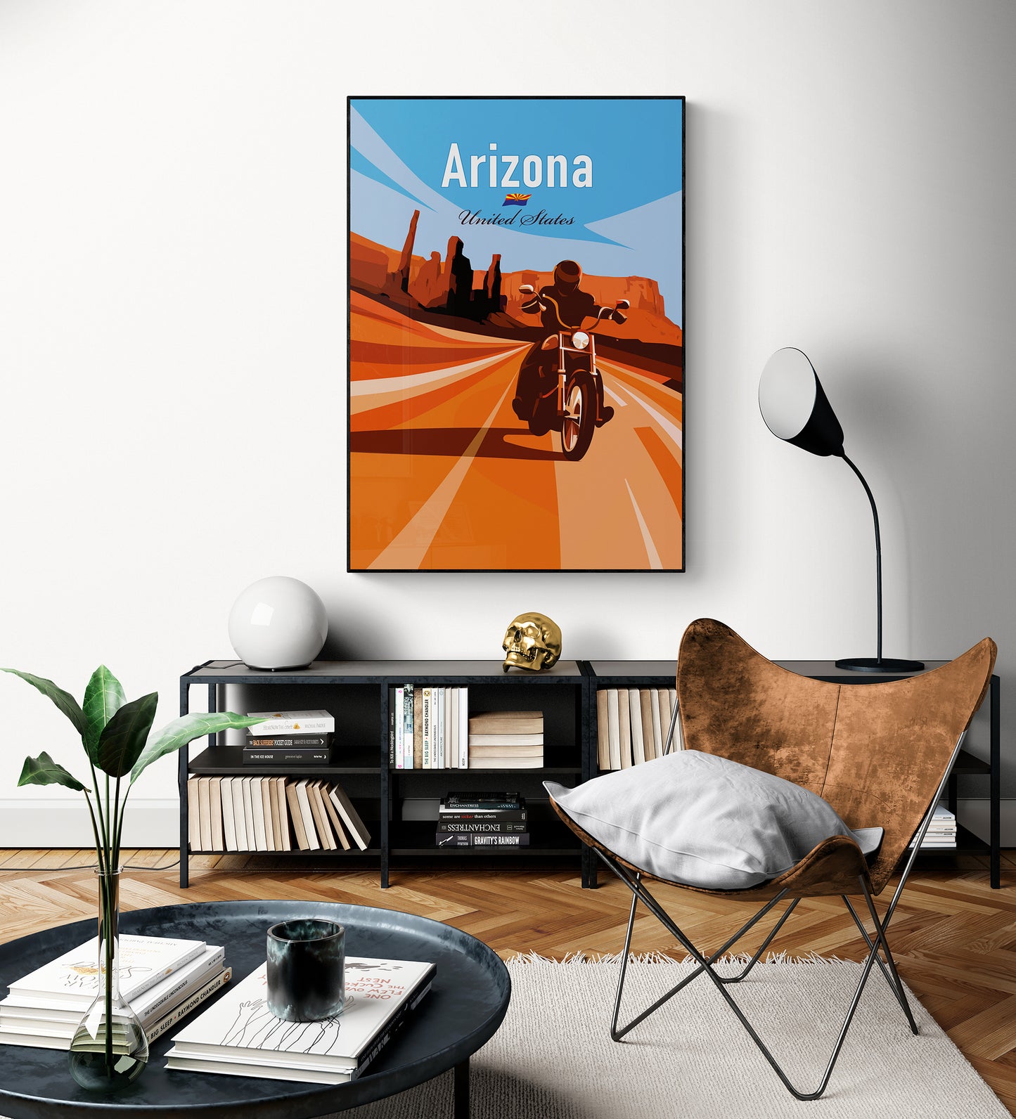 Arizona Travel Poster / Harley Davidson Print / Bike Trip Print