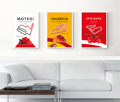 Valencia MotoGP print – Spain circuit wall art second angle