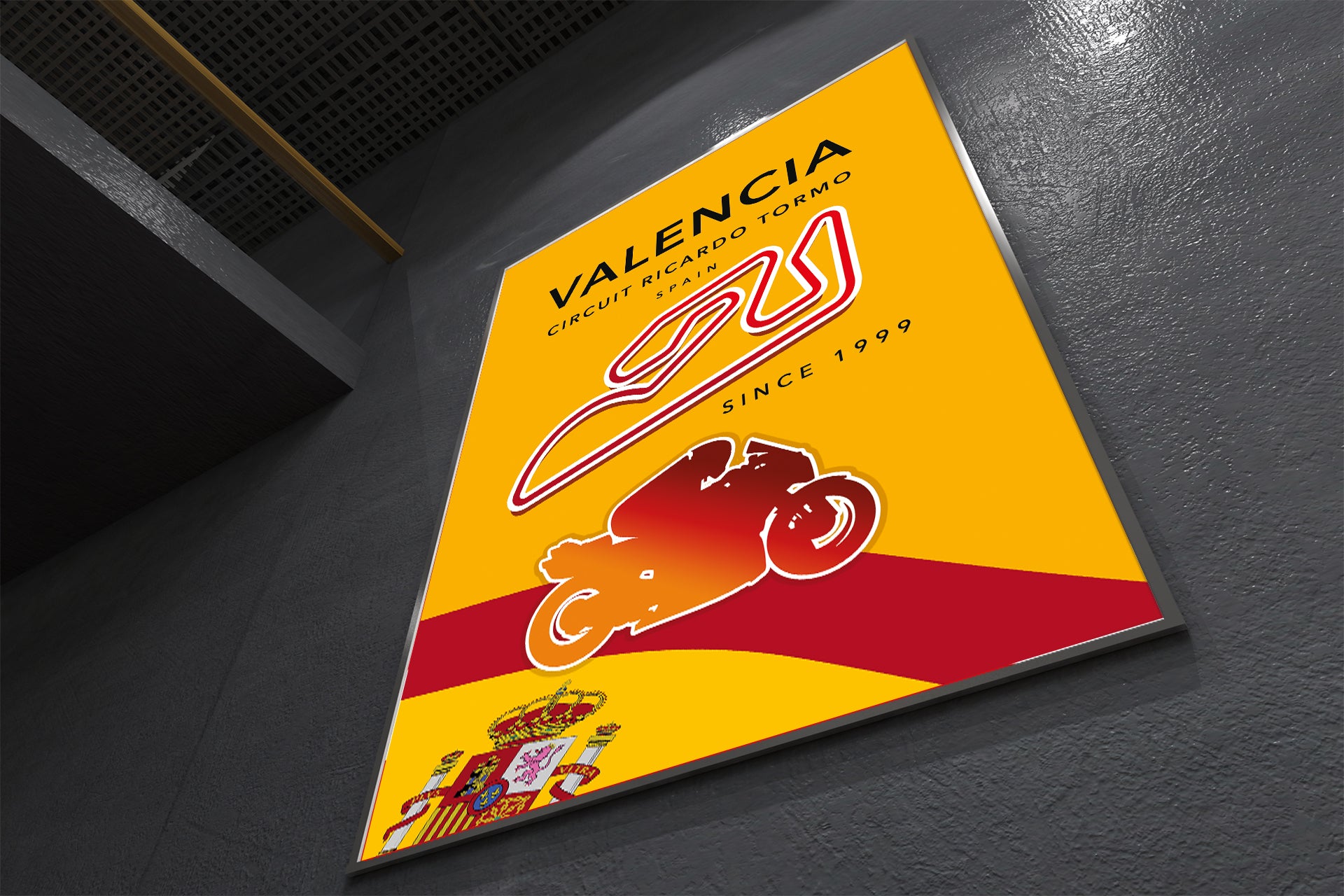 Valencia MotoGP poster print – Spain wall art vertical format