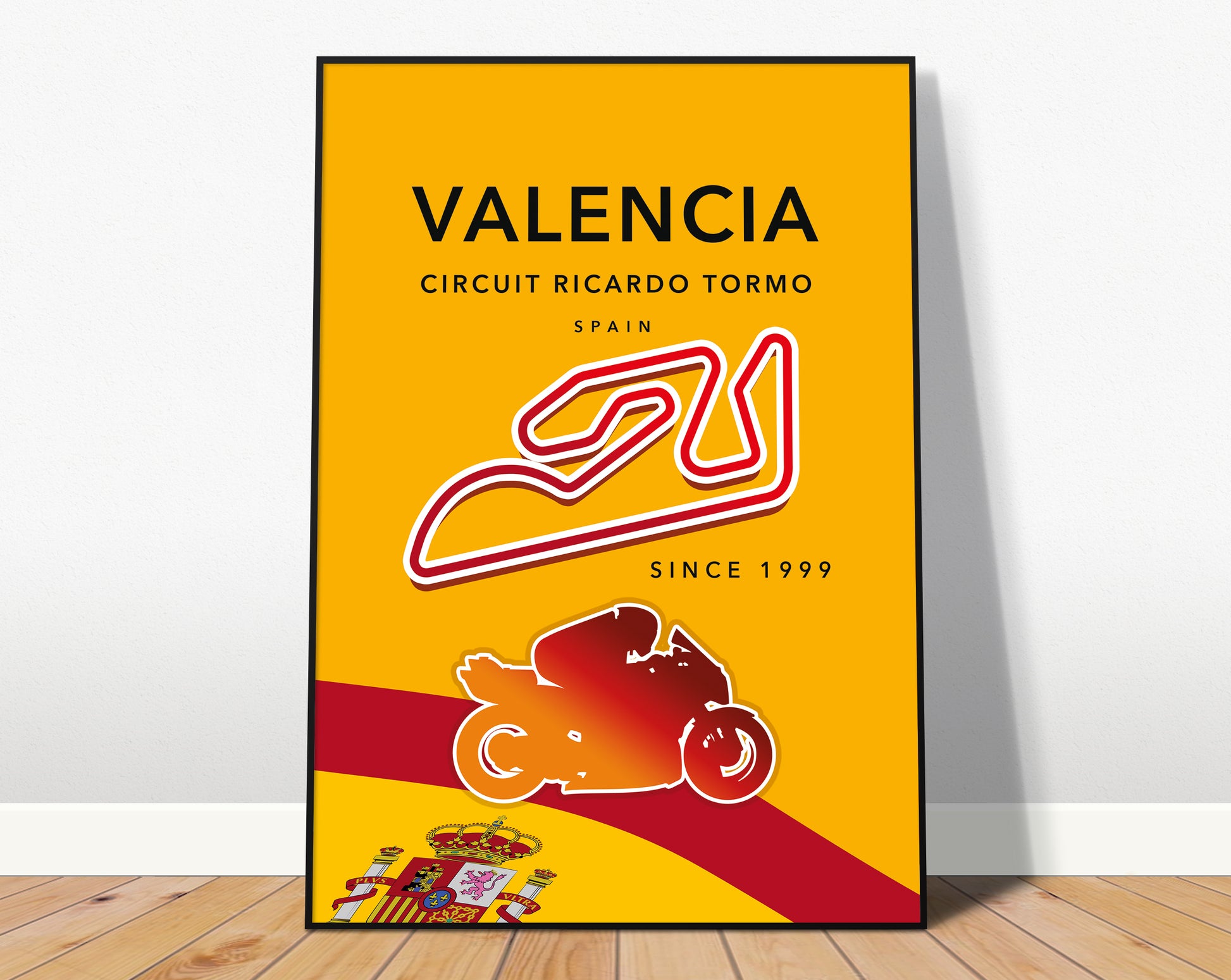 Valencia MotoGP poster – Spain circuit wall art third angle